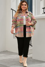 Load image into Gallery viewer, Plus Size Geometric Collared Jacket
