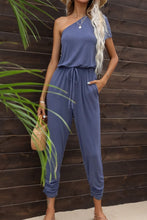 Load image into Gallery viewer, One-Shoulder Jumpsuit with Pockets
