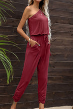 Load image into Gallery viewer, One-Shoulder Jumpsuit with Pockets
