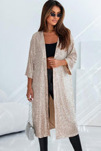 Load image into Gallery viewer, Sequin Open Front Duster Cardigan
