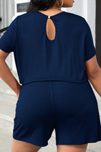 Load image into Gallery viewer, Curvy Size Drawstring Waist Romper with Pockets
