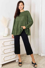 Load image into Gallery viewer, Heimish Full Size Long Puff Sleeve Polka Tiered Top
