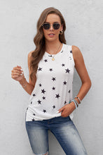 Load image into Gallery viewer, Star Print Tank with Slits
