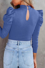 Load image into Gallery viewer, Mock Neck Puff Sleeve Bodysuit
