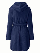 Load image into Gallery viewer, Tie Waist Hooded Robe
