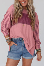 Load image into Gallery viewer, Striped Round Neck Long Sleeve T-Shirt
