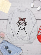 Load image into Gallery viewer, Graphic Round Neck Dropped Shoulder Sweatshirt
