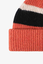 Load image into Gallery viewer, Tricolor Cuffed Knit Beanie
