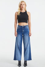 Load image into Gallery viewer, BAYEAS Full Size High Waist Two-Tones Patched Wide Leg Jeans
