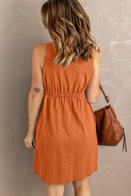 Load image into Gallery viewer, Sleeveless Button Down Mini Dress
