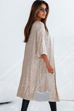 Load image into Gallery viewer, Sequin Open Front Duster Cardigan
