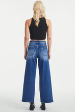 Load image into Gallery viewer, BAYEAS Full Size High Waist Two-Tones Patched Wide Leg Jeans
