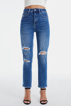 Load image into Gallery viewer, BAYEAS Full Size Distressed High Waist Mom Jeans
