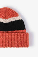 Load image into Gallery viewer, Tricolor Cuffed Knit Beanie
