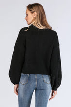 Load image into Gallery viewer, Turtleneck Rib-Knit Dropped Shoulder Sweater
