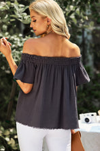 Load image into Gallery viewer, Off-Shoulder Short Sleeve Blouse
