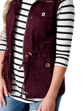 Load image into Gallery viewer, Drawstring Waist Vest with Pockets
