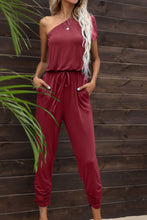 Load image into Gallery viewer, One-Shoulder Jumpsuit with Pockets
