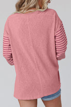 Load image into Gallery viewer, Striped Round Neck Long Sleeve T-Shirt
