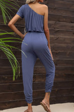 Load image into Gallery viewer, One-Shoulder Jumpsuit with Pockets
