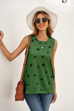 Load image into Gallery viewer, Star Print Tank with Slits
