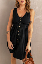 Load image into Gallery viewer, Sleeveless Button Down Mini Dress
