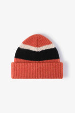 Load image into Gallery viewer, Tricolor Cuffed Knit Beanie
