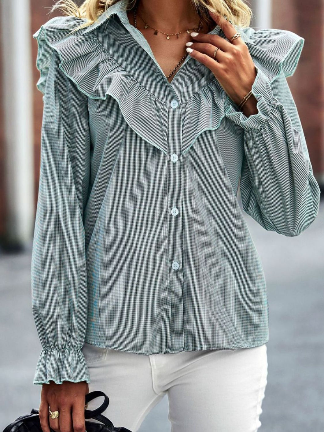 Setting Goals Ruffled Shirt