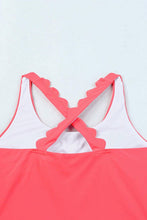 Load image into Gallery viewer, Scalloped Criss Cross High Waist Bikini
