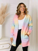 Load image into Gallery viewer, Full Size Gradient Open Front Cardigan
