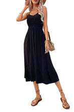 Load image into Gallery viewer, Spaghetti Strap Scoop Neck Midi Dress
