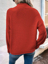 Load image into Gallery viewer, Roll Hem Drop Shoulder Sweater
