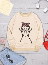 Load image into Gallery viewer, Graphic Round Neck Dropped Shoulder Sweatshirt
