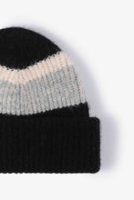 Load image into Gallery viewer, Tricolor Cuffed Knit Beanie
