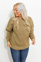 Load image into Gallery viewer, Zenana Bundled Up Full Size Round Neck Sweater
