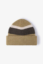 Load image into Gallery viewer, Tricolor Cuffed Knit Beanie
