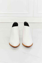 Load image into Gallery viewer, MMShoes Trust Yourself Embroidered Crossover Cowboy Bootie in White
