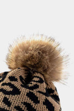 Load image into Gallery viewer, Leopard Pom-Pom Cuffed Beanie
