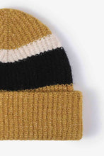 Load image into Gallery viewer, Tricolor Cuffed Knit Beanie
