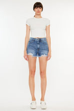 Load image into Gallery viewer, Kancan Distressed Raw Hem High Waist Denim Shorts
