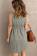 Load image into Gallery viewer, Sleeveless Button Down Mini Dress
