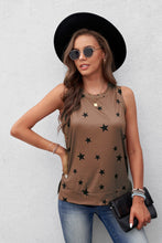 Load image into Gallery viewer, Star Print Tank with Slits
