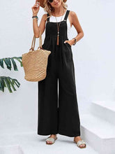 Load image into Gallery viewer, Full Size Wide Leg Overalls with Pockets
