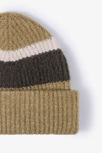 Load image into Gallery viewer, Tricolor Cuffed Knit Beanie
