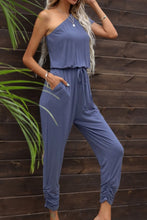 Load image into Gallery viewer, One-Shoulder Jumpsuit with Pockets
