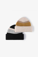 Load image into Gallery viewer, Tricolor Cuffed Knit Beanie
