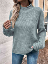 Load image into Gallery viewer, Roll Hem Drop Shoulder Sweater
