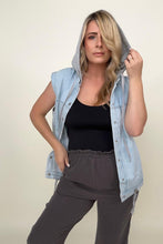 Load image into Gallery viewer, Relaxed Fit Hooded Denim Vest Jacket
