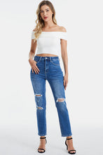 Load image into Gallery viewer, BAYEAS Full Size Distressed High Waist Mom Jeans
