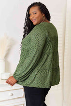 Load image into Gallery viewer, Heimish Full Size Long Puff Sleeve Polka Tiered Top
